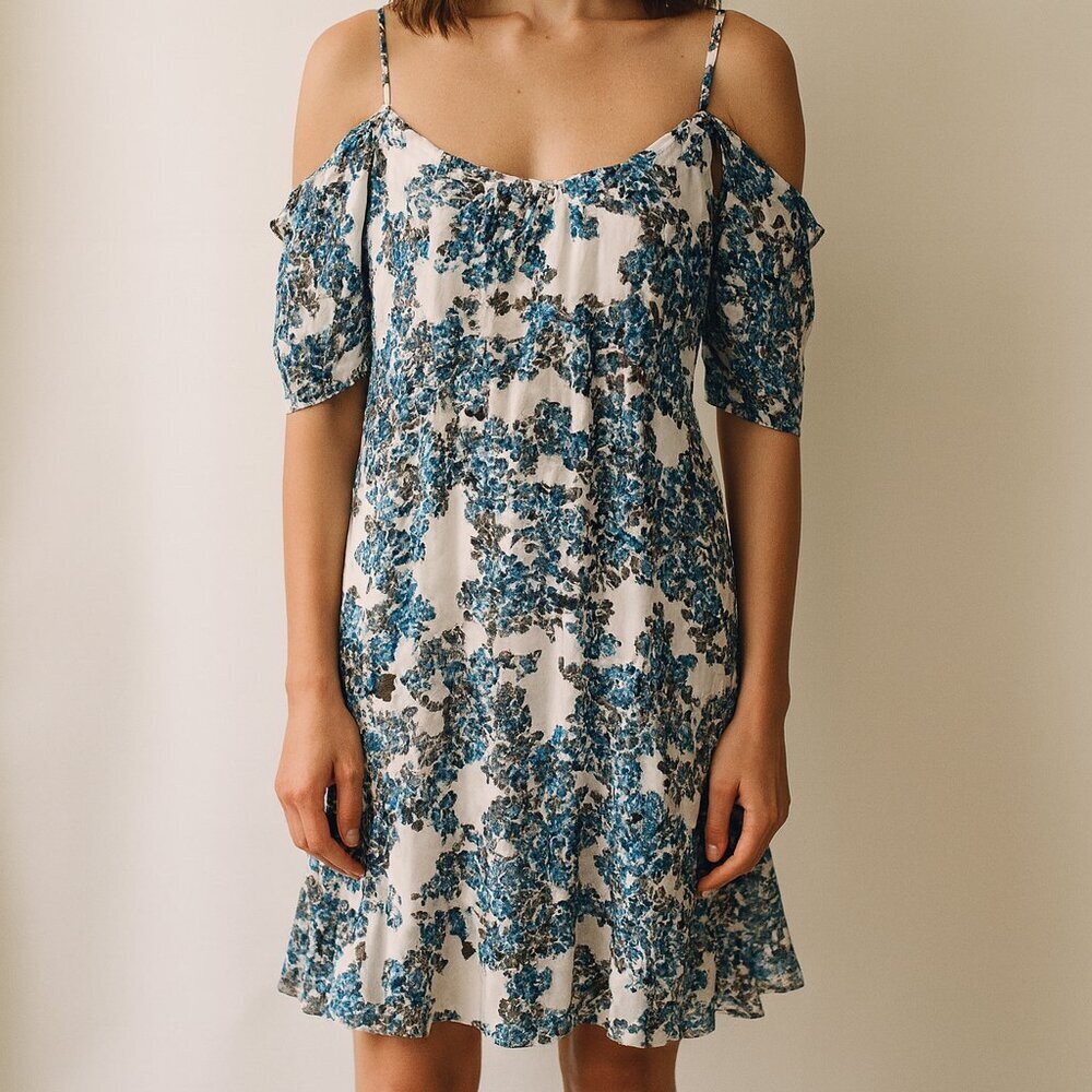 Parker Floral Off Shoulder Mini Dress Sz S